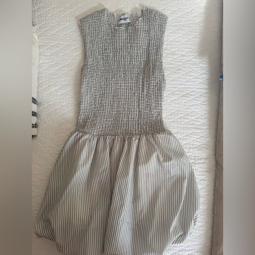 Worn once. Like new condition 

Striped Sleeveless bubble Dress
